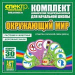 Комплект динамических раздаточных пособий - Окружающий мир (веера). Животные и растения, дорожные знаки. - «globural.ru» - Киров