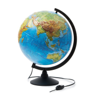 Глобус Земли физический  с подсветкой D=320 мм - «globural.ru» - Киров