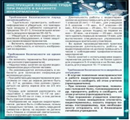 Стенд "Инструкция по охране труда в кабинете информатики" - «globural.ru» - Киров