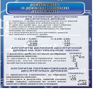 Стенд "Действия с десятичными дробями" - «globural.ru» - Киров
