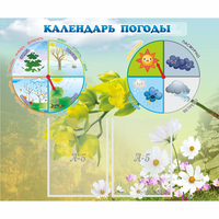 Стенд "Календарь погоды" с 2 карманами - «globural.ru» - Киров