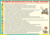 Таблица Правила безопасности на уроке физики 1000*1400 винил	 - «globural.ru» - Киров