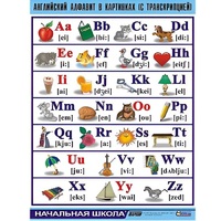 Таблица демонстрационная "Английский алфавит в картинках"(100x140) - «globural.ru» - Киров