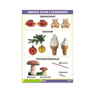 Таблица демонстрационная "Одинаковый, похожий и противоположный" (винил 70x100) - «globural.ru» - Киров