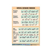 Таблица демонстрационная "Формулы сокращения умножения" (винил 100х140) - «globural.ru» - Киров