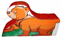 Напольная игрушка "Медвежонок" с шелкографией (ВИК) - «globural.ru» - Киров