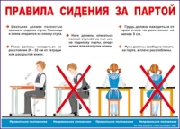 Таблица Правила сидения  за партой 1000*1400 винил - «globural.ru» - Киров