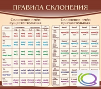 Стенд "Правила склонения" - «globural.ru» - Киров