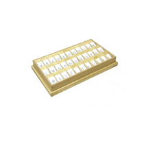 Английский алфавит на пластиковых табличках. Синий. Печатные буквы. 20/20 штук - «globural.ru» - Киров