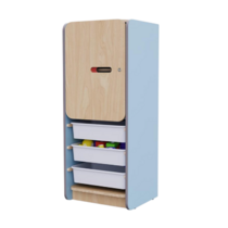 Закрытый шкаф с ящиками из коллекции мебели «НЕГА» (цвет голубой) - «globural.ru» - Киров