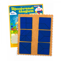 Прозрачный квадрат Ларчик (ковролин, синий)   - «globural.ru» - Киров