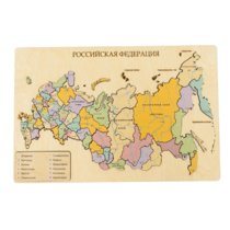 Пазл из дерева Административная карта России "Родина Моя" 522х308х10мм - «globural.ru» - Киров