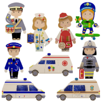 Набор бизибордов «Профессии и спецавтомобили» - «globural.ru» - Киров