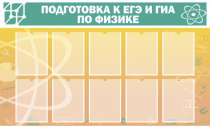 Стенд "Подготовка к ЕГЭ и ОГЭ по физике вариант 2 (10 карманов)" - «globural.ru» - Киров