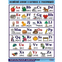 Таблица демонстрационная "Английский алфавит в картинках"(100x140) - «globural.ru» - Киров