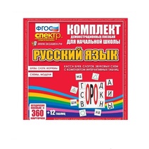 Комплект демонстрационных материалов. Касса букв, слогов, звуковых схем с набором интерактивных таблиц. Русский язык. - «globural.ru» - Киров
