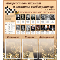 "Шахматы" тематический стенд - «globural.ru» - Киров