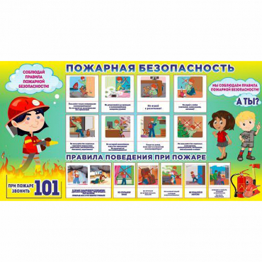 Стенд "Пожарная безопасность" 1.5х0.8 - «globural.ru» - Киров